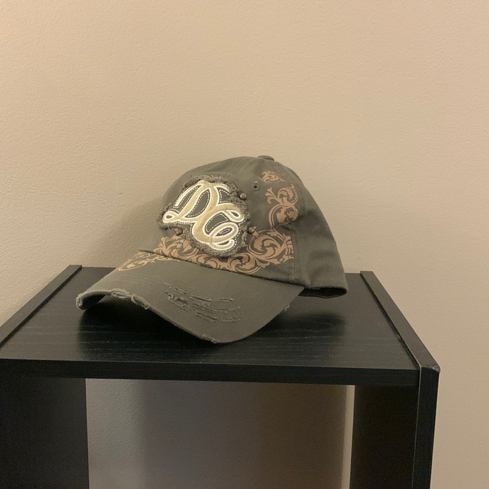 DC Olive Green Distressed Hat